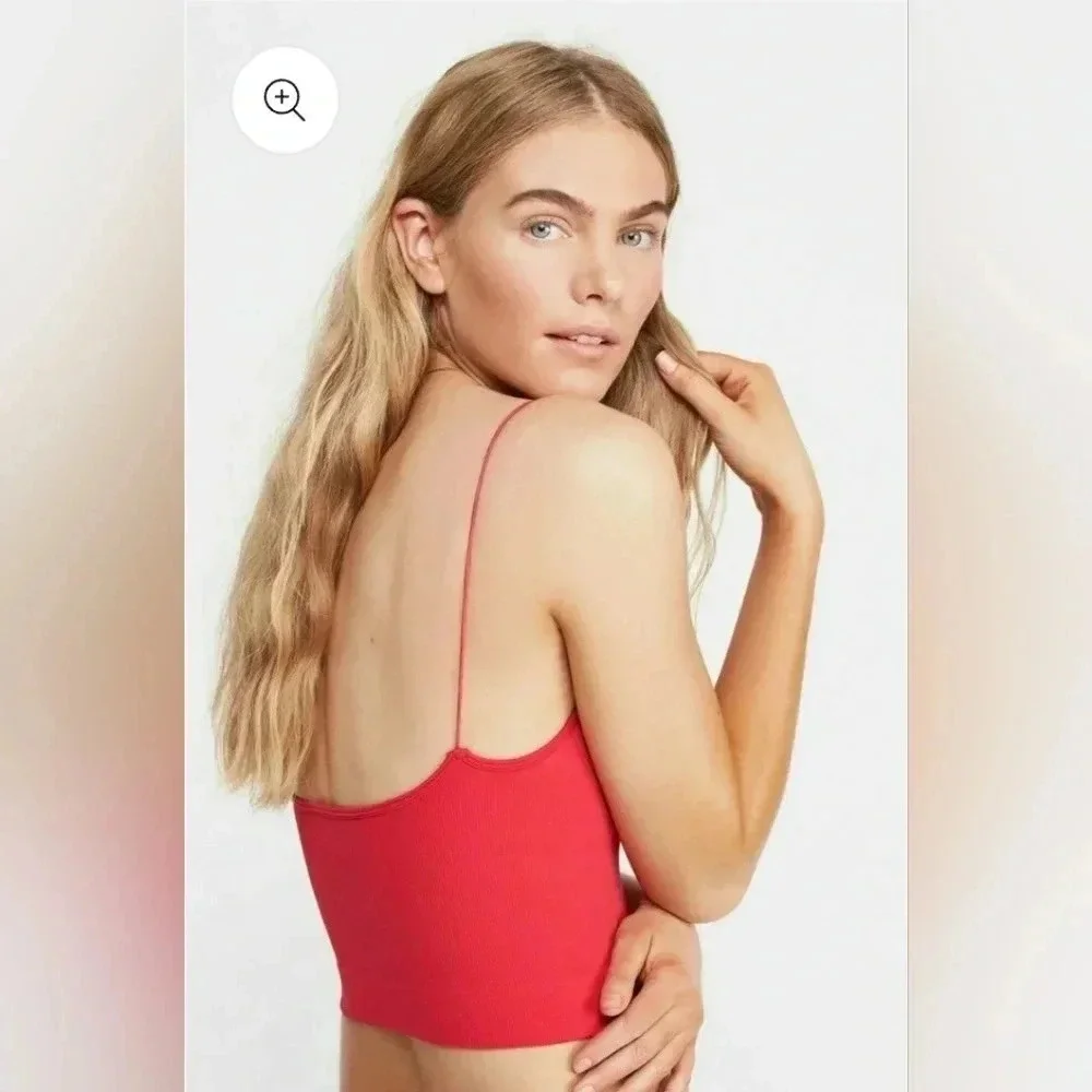 Free People, Size XS/S, Cherry Red Strappy Crop